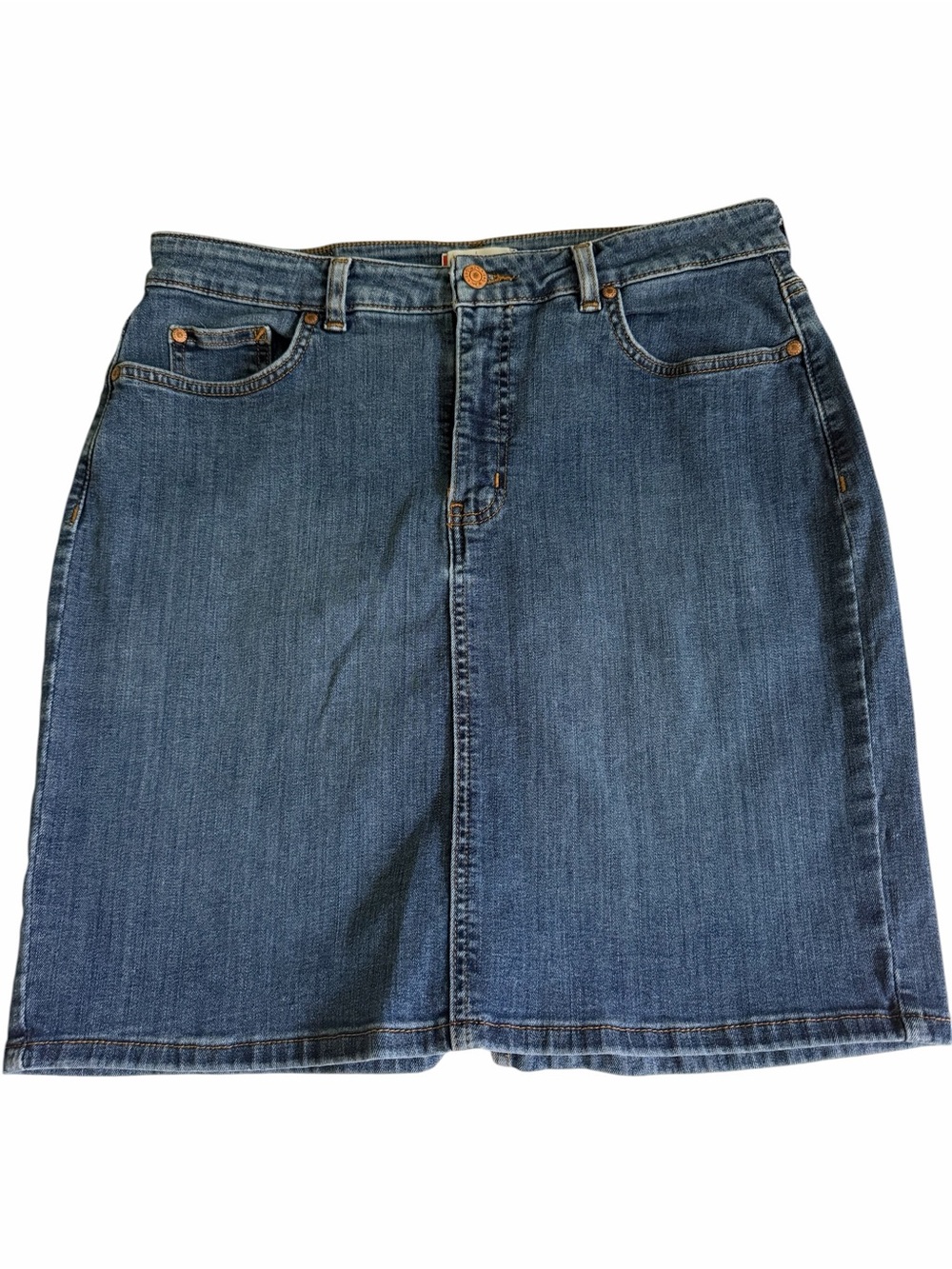 Dickies Sz 14 Classic Straight Denim Skirt Y2K Retro Capsule Boho